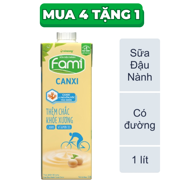 Sữa đậu nành Fami Canxi 1 lít