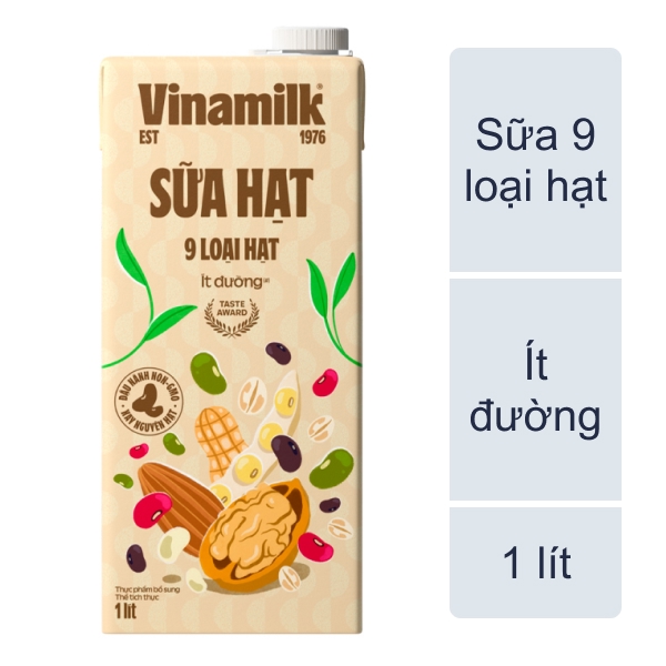 Sữa hạt ít đường Vinamilk 9 loại hạt 1 lít