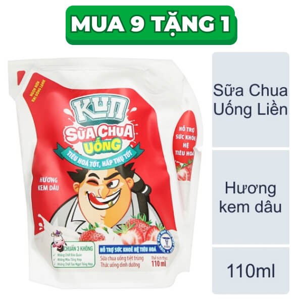 Sữa chua uống Lof Kun kem dâu 110ml