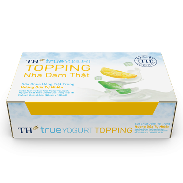 Thùng 48 hộp sữa chua uống TH True Yogurt hương dứa 180ml