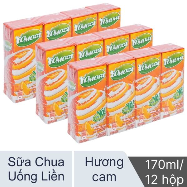3 lốc sữa chua YoMost cam 170ml