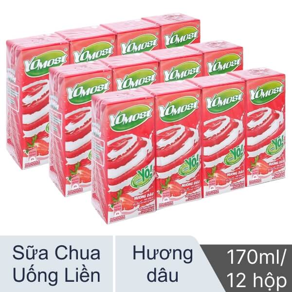 3 lốc sữa chua YoMost dâu 170ml