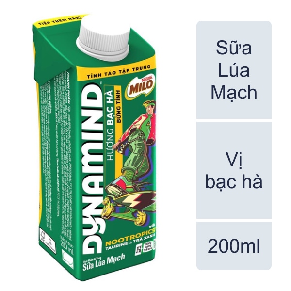 Sữa lúa mạch Milo Dynamind bạc hà 200ml tại Bách hóa XANH