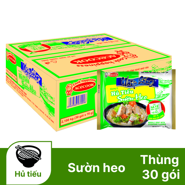 Thùng 30 gói hủ tiếu sườn heo Nhịp Sống 70g