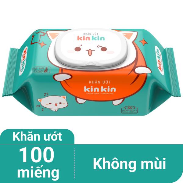 Khăn ướt KinKin không mùi gói 100 miếng