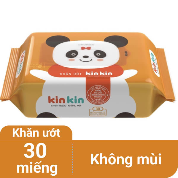 Khăn ướt KinKin không mùi 30 miếng