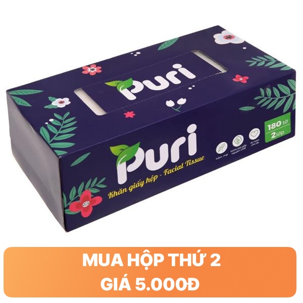 Khăn giấy Puri 2 lớp 180 tờ