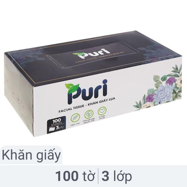 Khăn giấy Puri 3 lớp 100 tờ