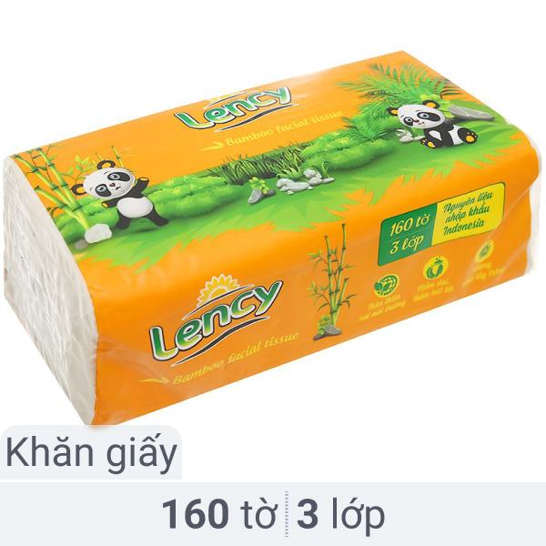 Khăn giấy lau mặt Lency 3 lớp 160 tờ