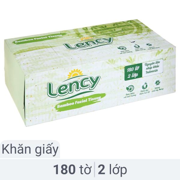Khăn lau mặt Lency 2 lớp 180 tờ
