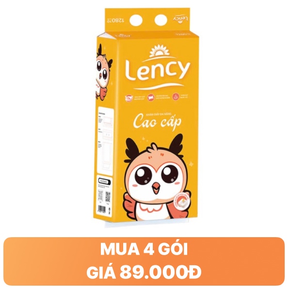 Giấy rút đa năng Lency 4 lớp 1280 tờ