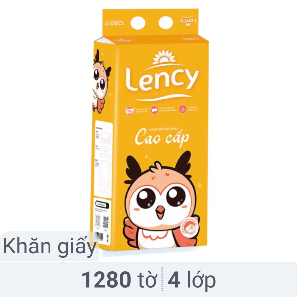 Giấy rút đa năng Lency 4 lớp 1280 tờ