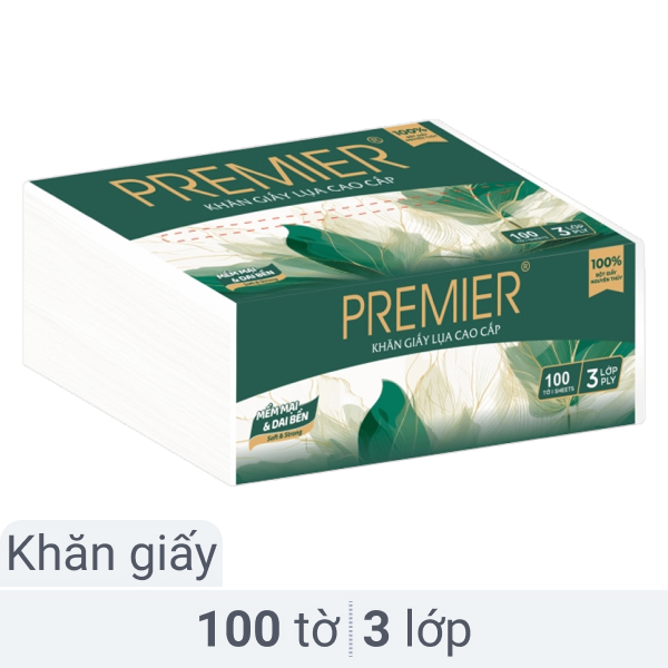 Khăn giấy lụa PREMIER 3 lớp 100 tờ