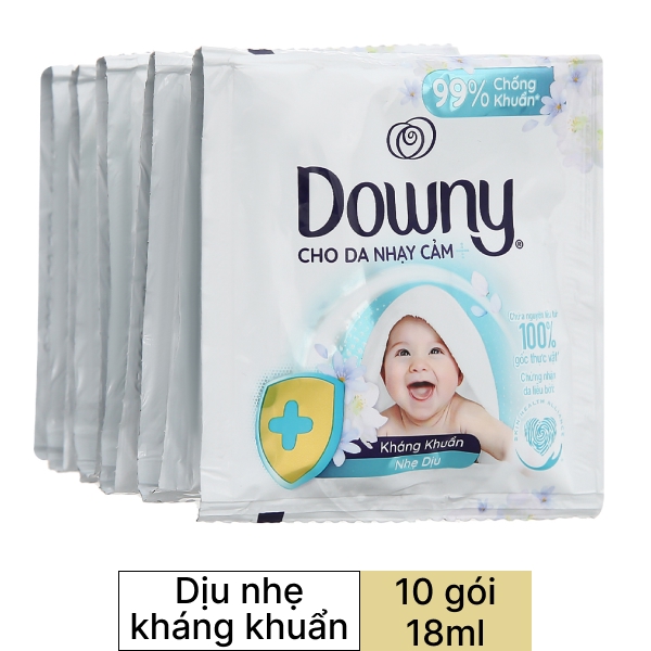 Nước xả cho bé Downy mềm mại tinh khiết 10 gói 18ml