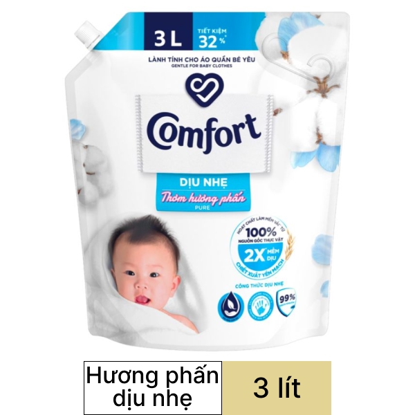 Nước xả cho bé Comfort dịu nhẹ túi 3 lít