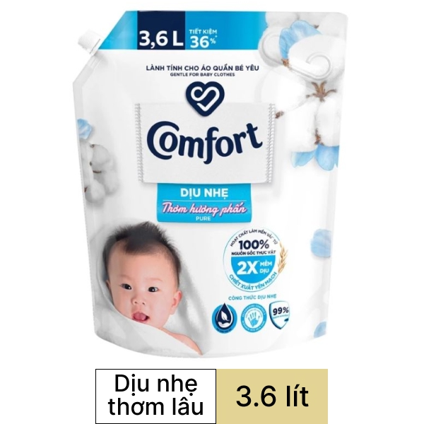 Nước xả cho bé Comfort mềm dịu túi 3.6 lít
