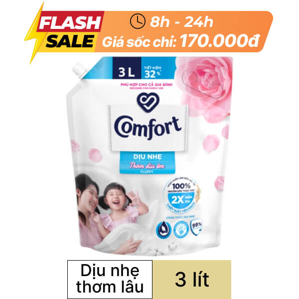 Nước xả vải Comfort thơm dịu êm 3 lít