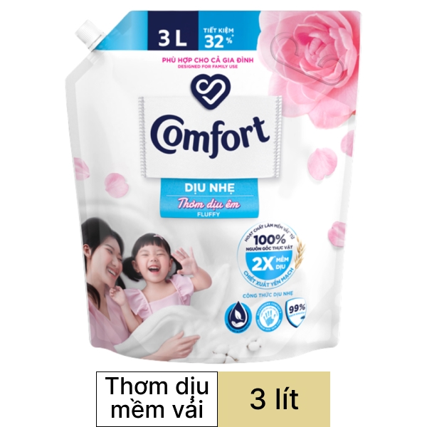 Nước xả vải Comfort thơm dịu êm 3 lít