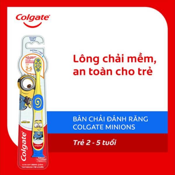 Bàn chải cho bé 2 - 5 tuổi Colgate Minion