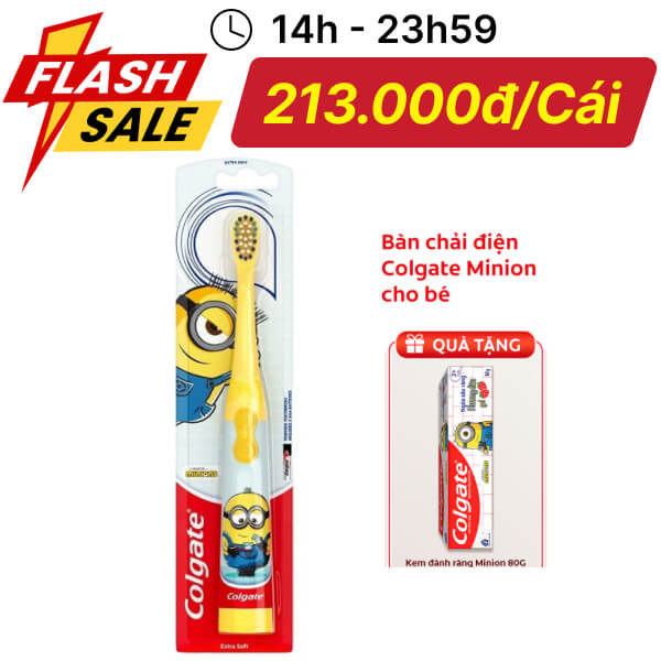 Bàn chải điện Colgate Sonic Minion công nghệ sóng âm