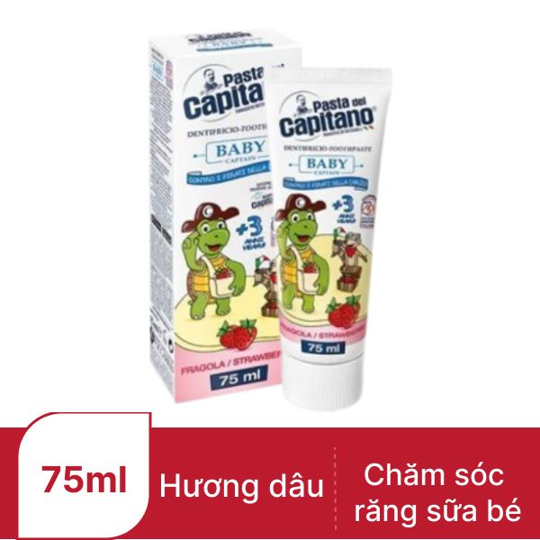 Kem đánh răng cho trẻ em Pasta Del Capitano hương dâu 75ml