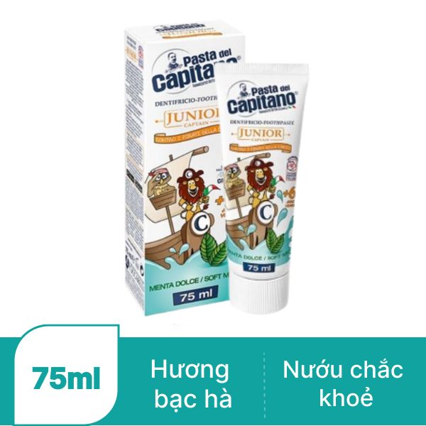 Kem đánh răng cho trẻ em Pasta Del Capitano hương bạc hà 75ml