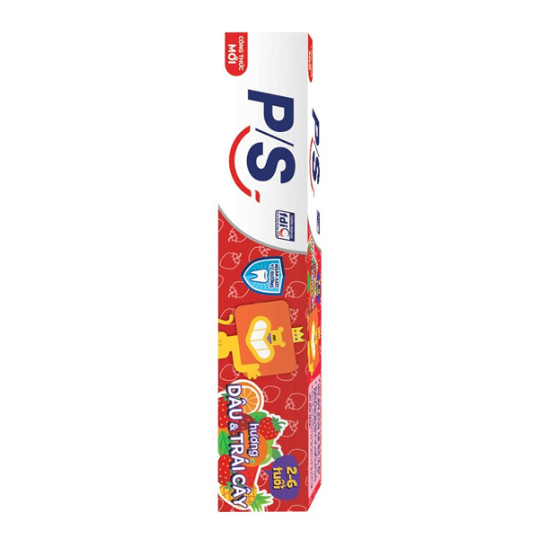 Kem đánh răng trẻ em từ 2 - 6 tuổi P/S hương dâu 90g