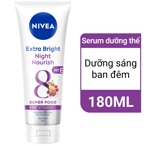 Serum dưỡng thể ban đêm Nivea trắng da 180ml