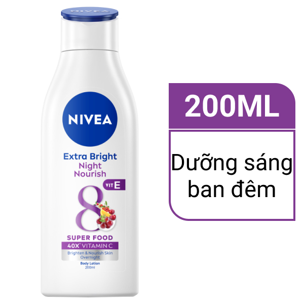 Sữa dưỡng thể ban đêm Nivea trắng da 200ml