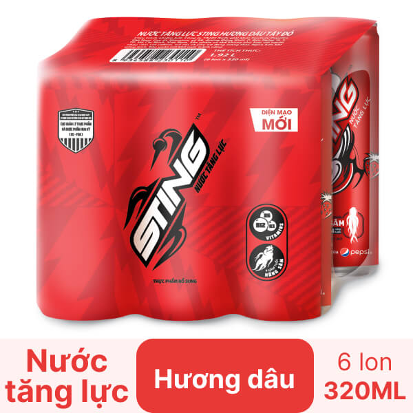 6 lon Sting dâu 320ml