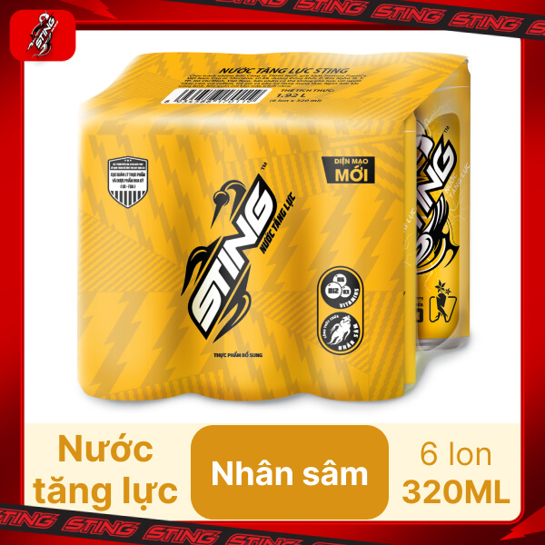 6 lon Sting Gold 320ml