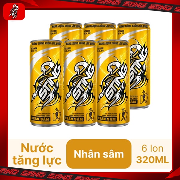 6 lon Sting Gold 320ml