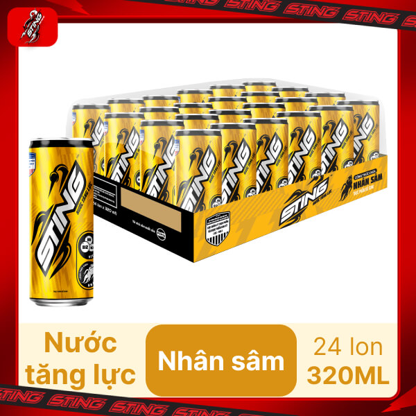 Khay 24 lon Sting Gold 320ml