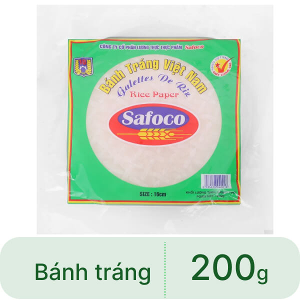 Bánh tráng 16cm Safoco gói 200g