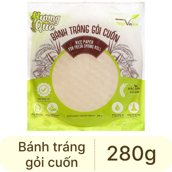 Bánh tráng gỏi cuốn hương quế Dalat Vinfarm gói 280g