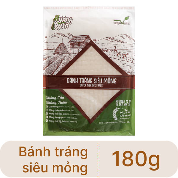 Bánh tráng gỏi cuốn hương quế Dalat Vinfarm gói 180g