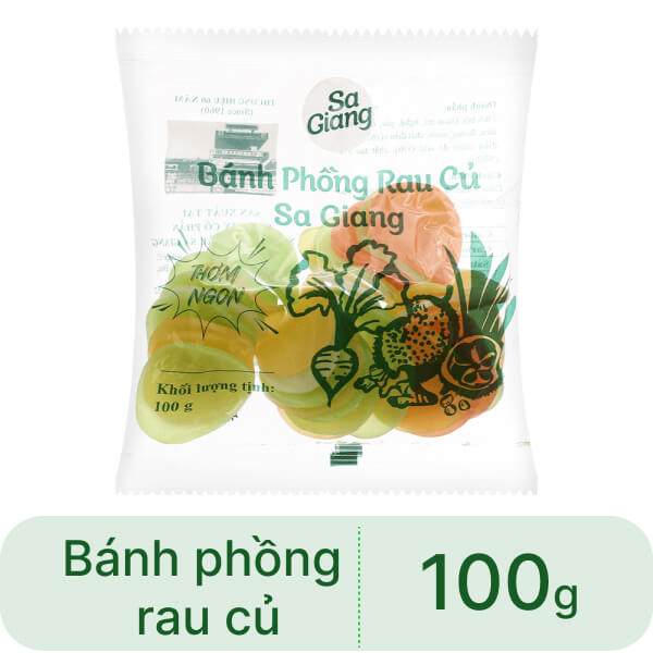 Bánh phồng rau củ Sa Giang gói 100g