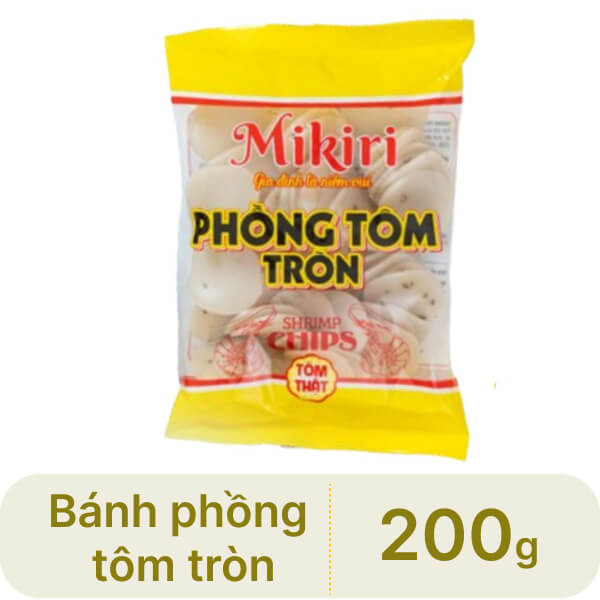 Bánh phồng tôm tròn Mikiri gói 200g