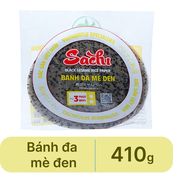 Bánh đa mè đen SACHI gói 410g