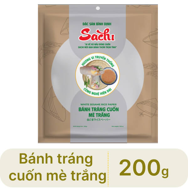 Bánh tráng cuốn mè trắng SACHI gói 200g