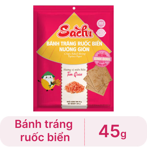 Bánh tráng ruốc biển nướng giòn SACHI gói 45g