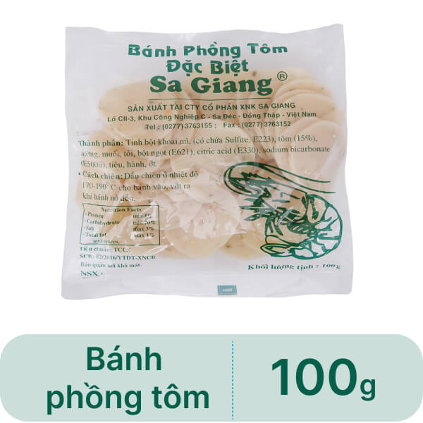 Bánh phồng tôm nhỏ đặc biệt Sa Giang gói 100g