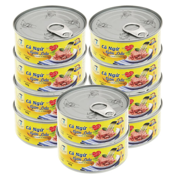 10 hộp cá ngừ ngâm dầu Tuna Việt Nam 140g