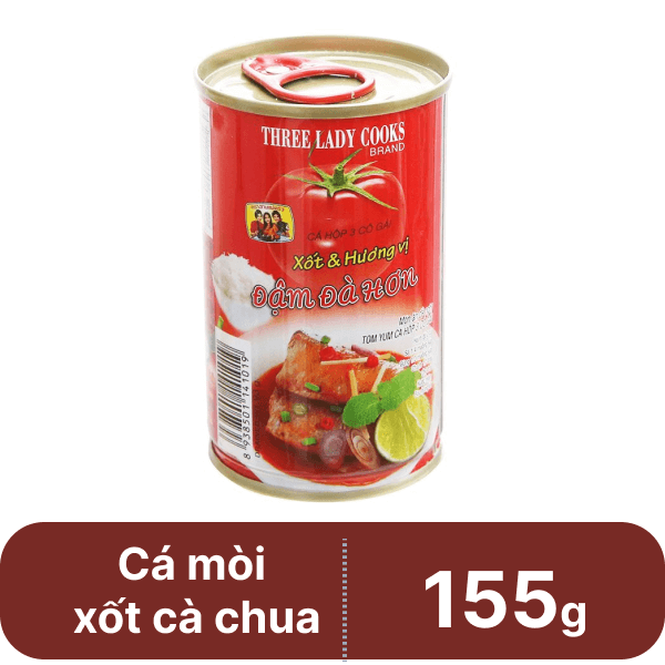 Cá mòi xốt cà chua 3 Cô Gái 155g