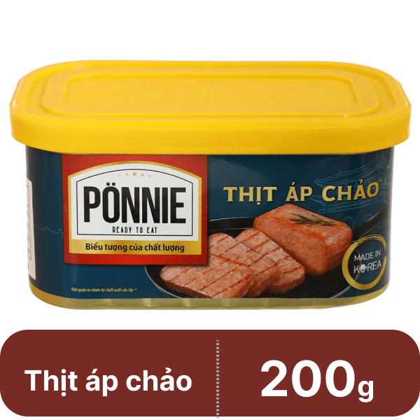 Thịt áp chảo Ponnie hộp 200g