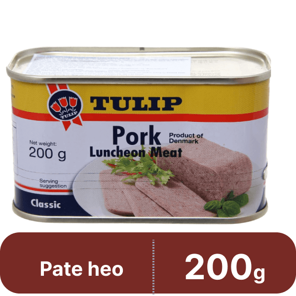 Thịt heo Pork Luncheon Meat Classic Tulip hộp 200g