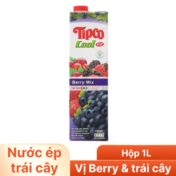 Nước ép berry & trái cây Tipco Cool Fit 1 lít