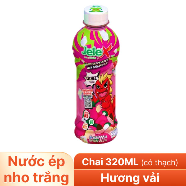Nước ép có thạch dừa Jele X hương vải 320ml
