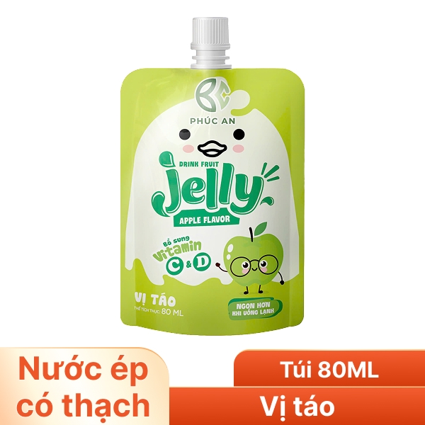Thạch uống trái cây Jelly vị táo 80ml