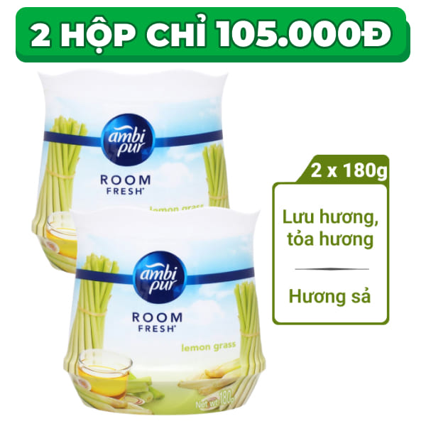 2 hộp sáp thơm Ambi Pur hương sả 180g